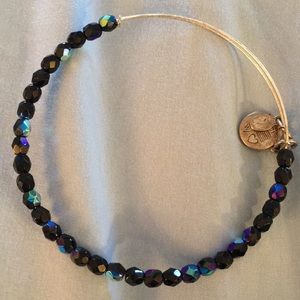 Alex and ani black beaded bangle